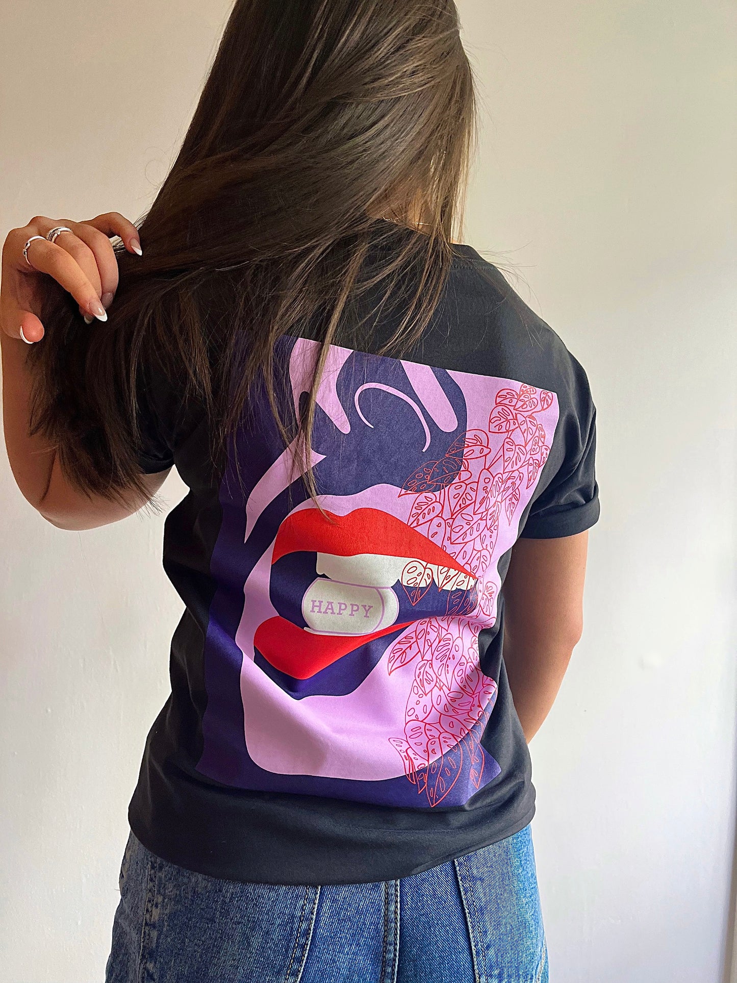 HAPPY PILL - TEE *charcoal*