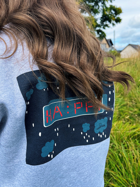 WAKE UP HAPPY - SWEAT *heathered grey*